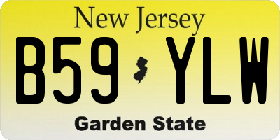 NJ license plate B59YLW
