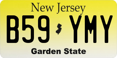 NJ license plate B59YMY
