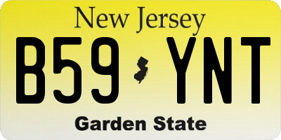 NJ license plate B59YNT