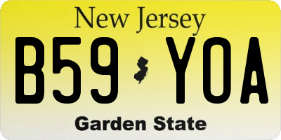 NJ license plate B59YOA