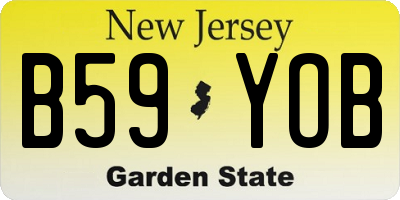 NJ license plate B59YOB