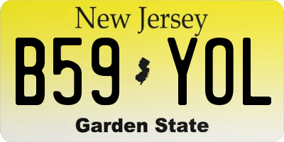 NJ license plate B59YOL