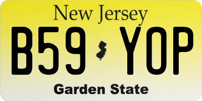 NJ license plate B59YOP