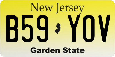 NJ license plate B59YOV