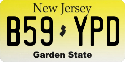 NJ license plate B59YPD