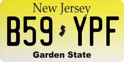 NJ license plate B59YPF