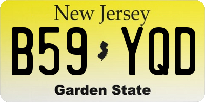 NJ license plate B59YQD