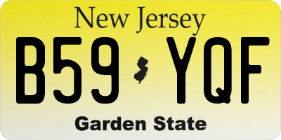 NJ license plate B59YQF