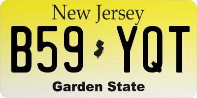 NJ license plate B59YQT