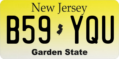 NJ license plate B59YQU