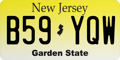 NJ license plate B59YQW
