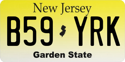 NJ license plate B59YRK