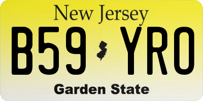 NJ license plate B59YRO