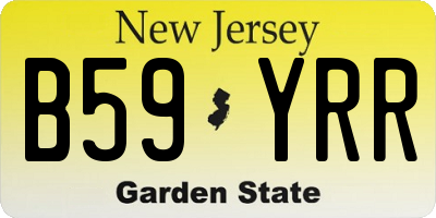 NJ license plate B59YRR