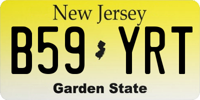 NJ license plate B59YRT