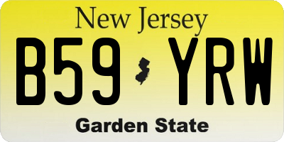 NJ license plate B59YRW