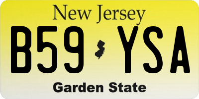 NJ license plate B59YSA