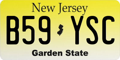 NJ license plate B59YSC