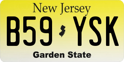 NJ license plate B59YSK