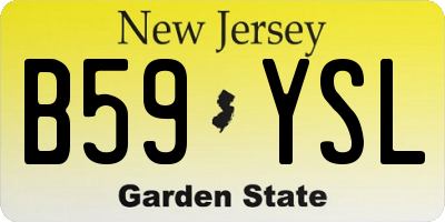 NJ license plate B59YSL
