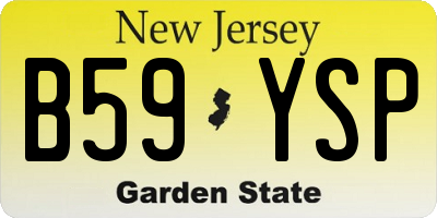 NJ license plate B59YSP