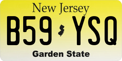 NJ license plate B59YSQ
