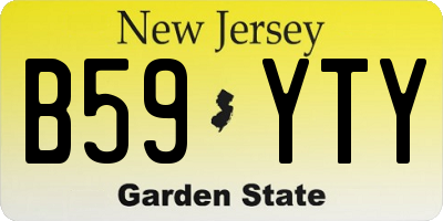 NJ license plate B59YTY