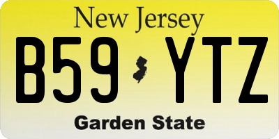 NJ license plate B59YTZ