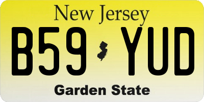 NJ license plate B59YUD
