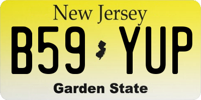 NJ license plate B59YUP