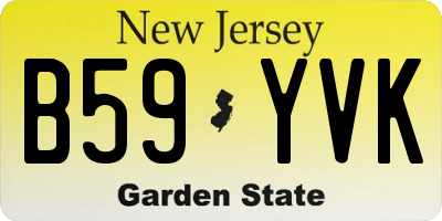 NJ license plate B59YVK
