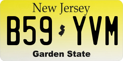 NJ license plate B59YVM