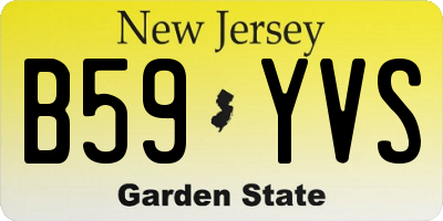 NJ license plate B59YVS
