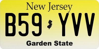NJ license plate B59YVV