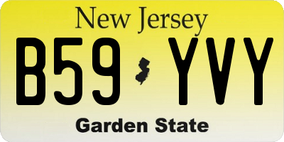 NJ license plate B59YVY