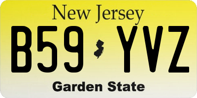 NJ license plate B59YVZ