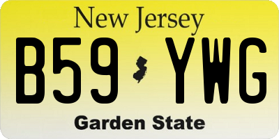 NJ license plate B59YWG
