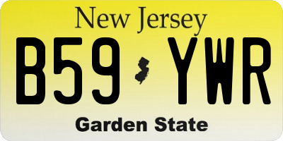 NJ license plate B59YWR