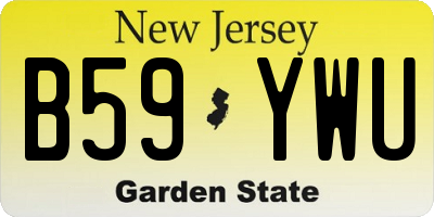 NJ license plate B59YWU