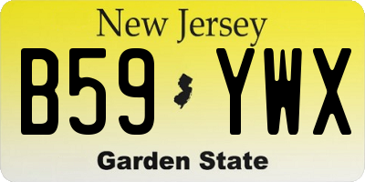 NJ license plate B59YWX