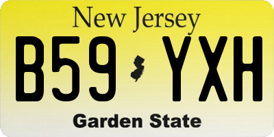NJ license plate B59YXH