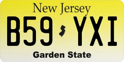 NJ license plate B59YXI