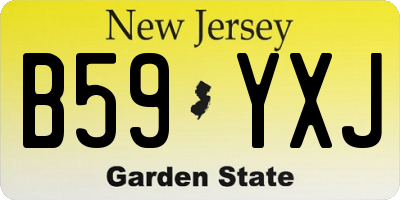 NJ license plate B59YXJ