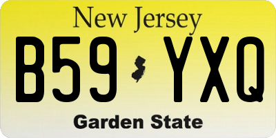 NJ license plate B59YXQ