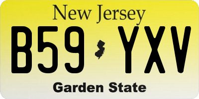 NJ license plate B59YXV