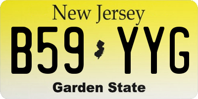 NJ license plate B59YYG