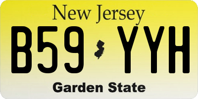 NJ license plate B59YYH