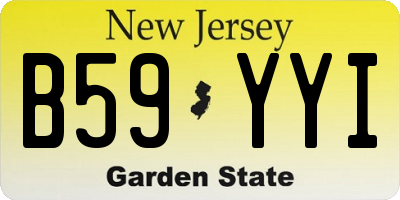 NJ license plate B59YYI