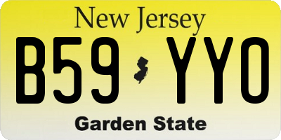 NJ license plate B59YYO