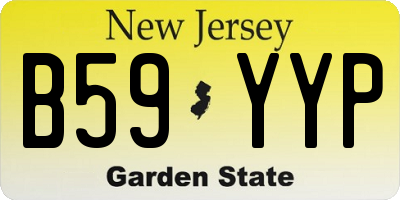 NJ license plate B59YYP